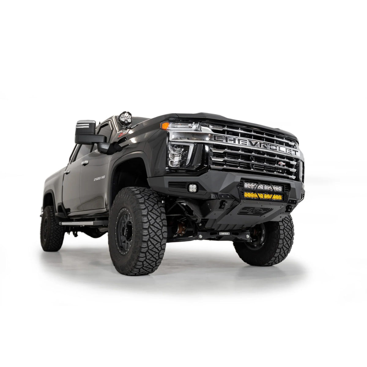 Addictive Desert Designs Bomber Front Bumper With 20-Inch Light Mounts 20-23 Chevy 6.6L Duramax