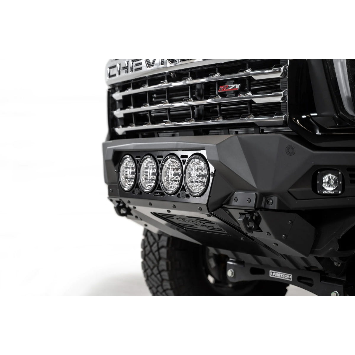Addictive Desert Designs Bomber Front Bumper With RIGID Light Mounts 20-23 Chevy 6.6L Duramax
