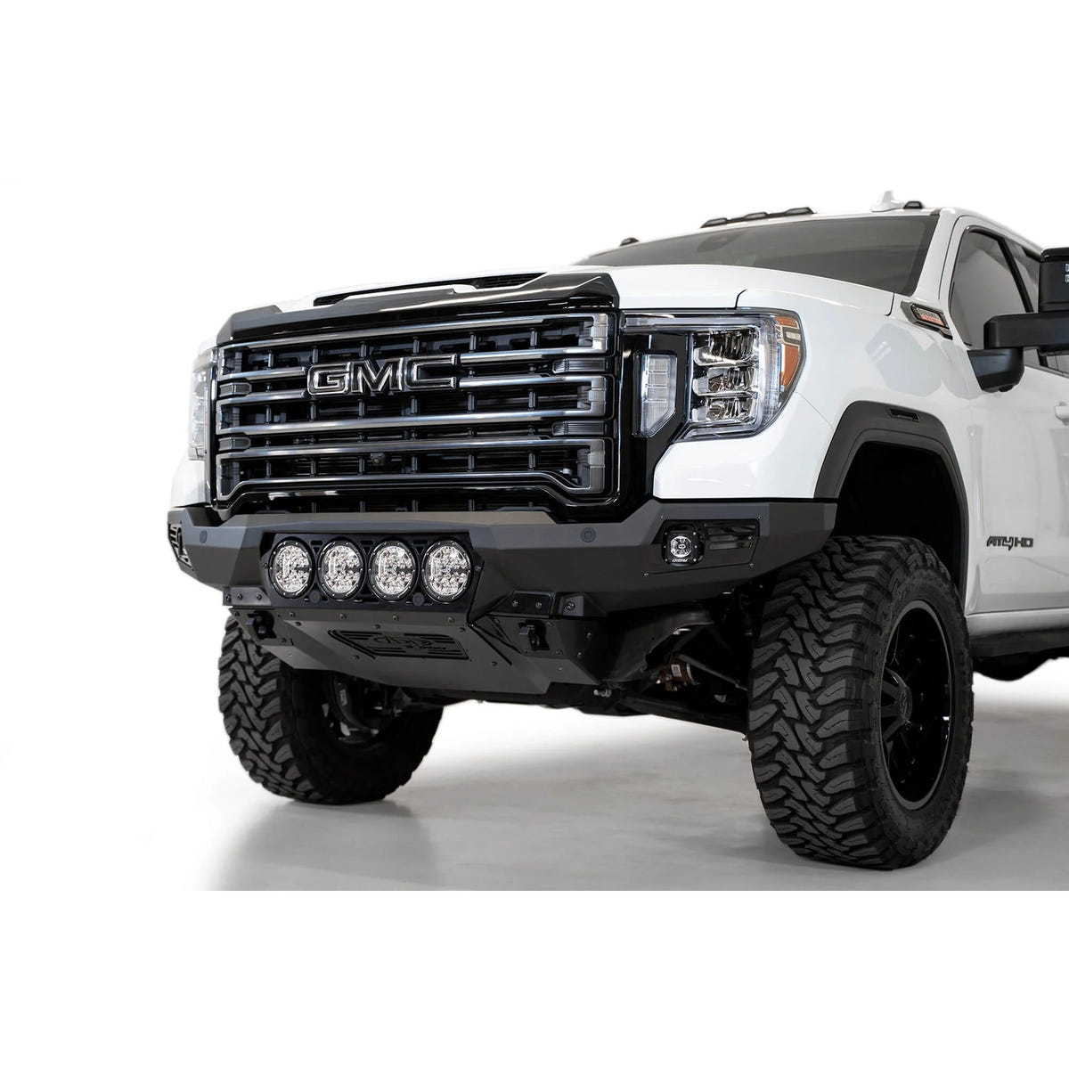 Addictive Desert Designs Bomber Front Bumper With RIGID Light Mounts 20-23 GMC 6.6L Duramax