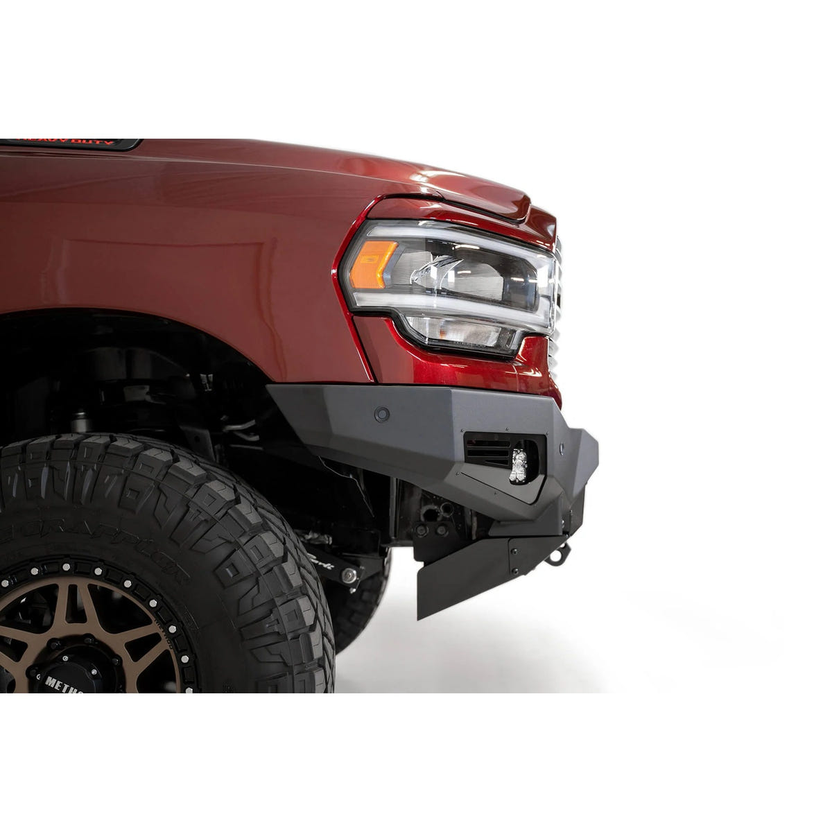 Addictive Desert Designs Bomber Front Bumper With Baja Designs Light Mounts 19-24 Ram 6.7L Cummins