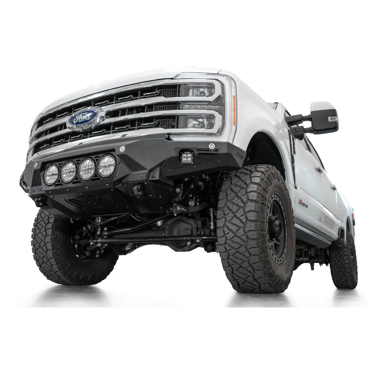 Addictive Desert Designs Bomber Front Bumper With RIGID Light Mounts 23-26 Ford 6.7L Super Duty