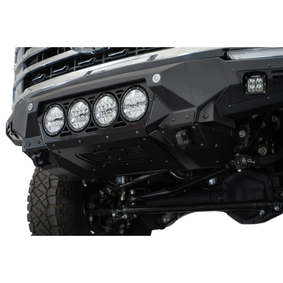 Addictive Desert Designs Bomber Front Bumper With RIGID Light Mounts 23-26 Ford 6.7L Super Duty