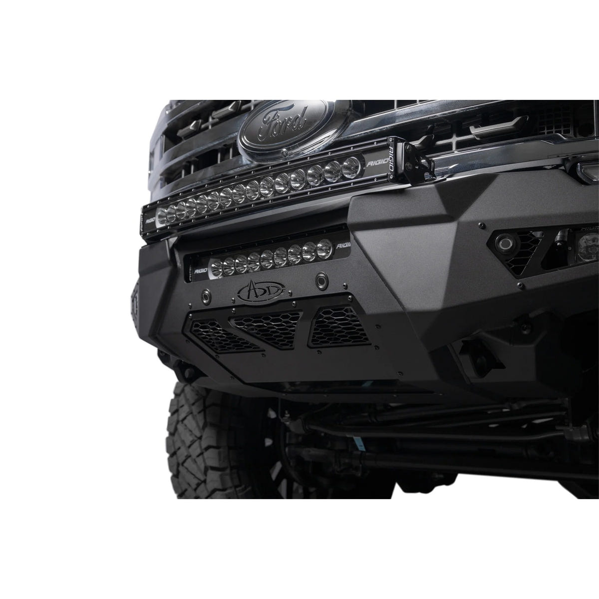 Addictive Desert Designs HoneyBadger Front Bumper 23-26 Ford 6.7L Super Duty