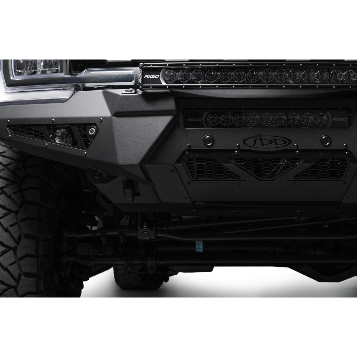 Addictive Desert Designs HoneyBadger Front Bumper 23-26 Ford 6.7L Super Duty
