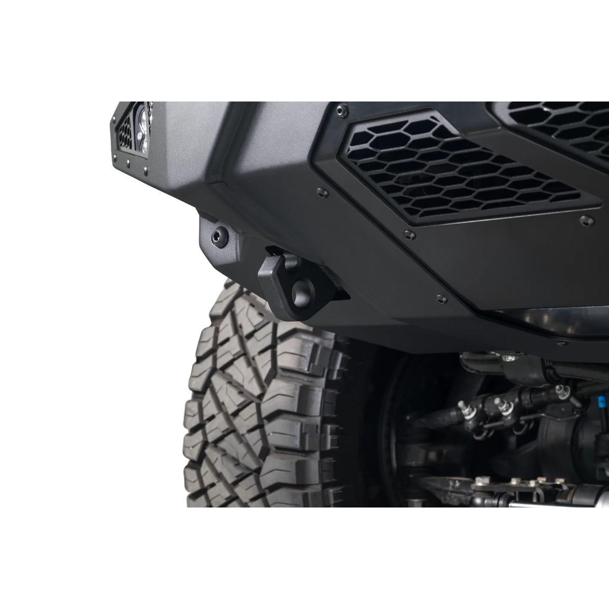 Addictive Desert Designs HoneyBadger Front Bumper With Top Hoop 23-26 Ford 6.7L Super Duty