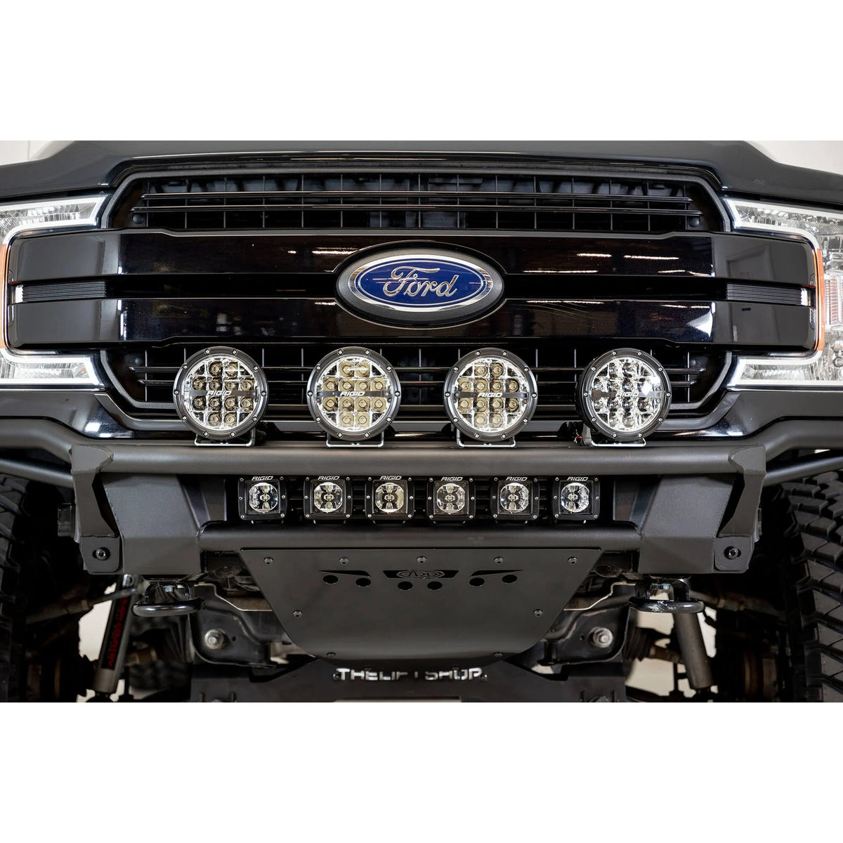 Addictive Desert Designs PRO Bolt On Add On Light Hoop 2018 Ford 3.0L EcoDiesel