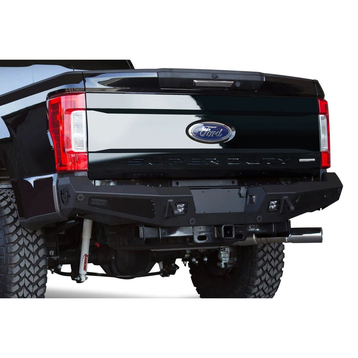 Addictive Desert Designs HoneyBadger Rear Bumper 17-22 Ford Super Duty
