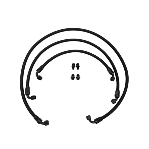 Full Send Diesel Black Braided Transmission Lines For