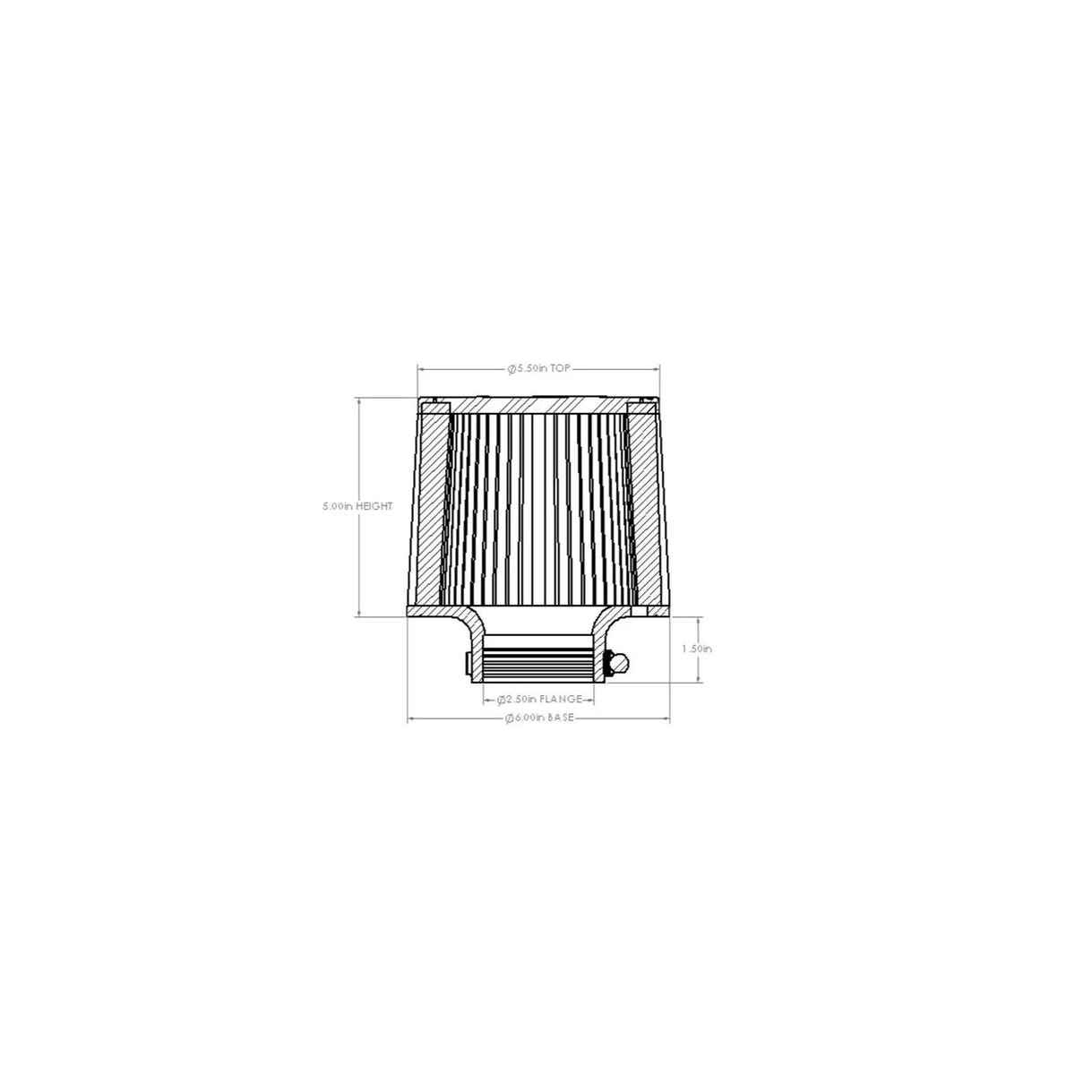 AFE Magnum FORCE Intake Replacement Air Filter 2-1/2 IN F x 6 IN B x 5-1/2 IN T x 5 IN H