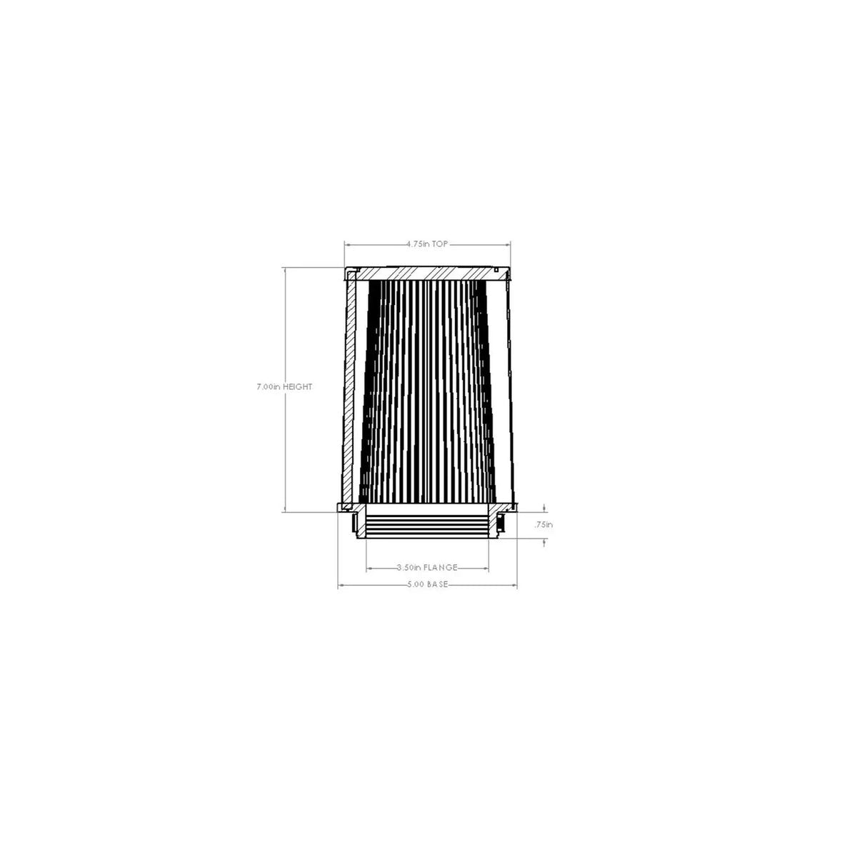 AFE Magnum FORCE Intake Replacement Air Filter Pro 5R / Pro DRY S / D2 Dura-Dry 3-1/2 IN F x 5 IN B x 4-3/4 IN T x 7 IN H