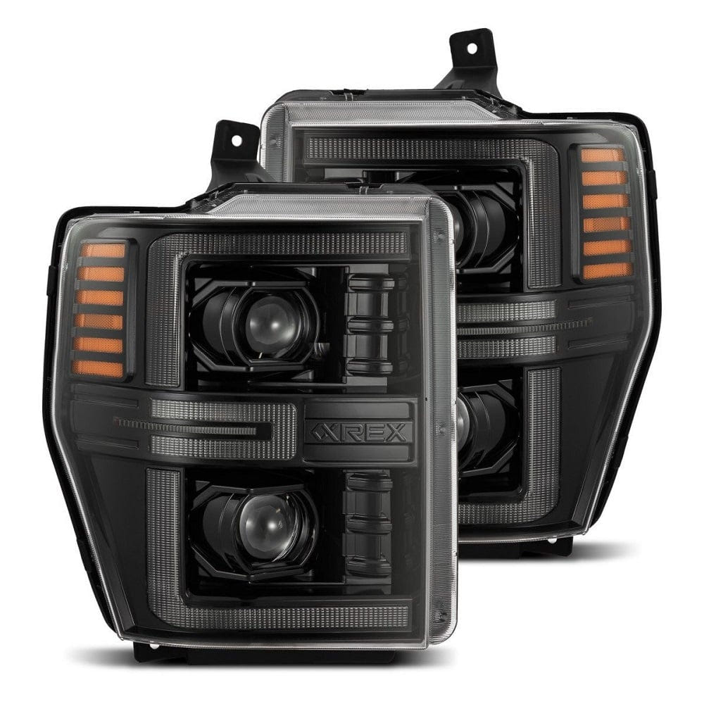 Alpharex LUXX-Series LED Projector Headlights for 08-10 Ford F-250 and F-350