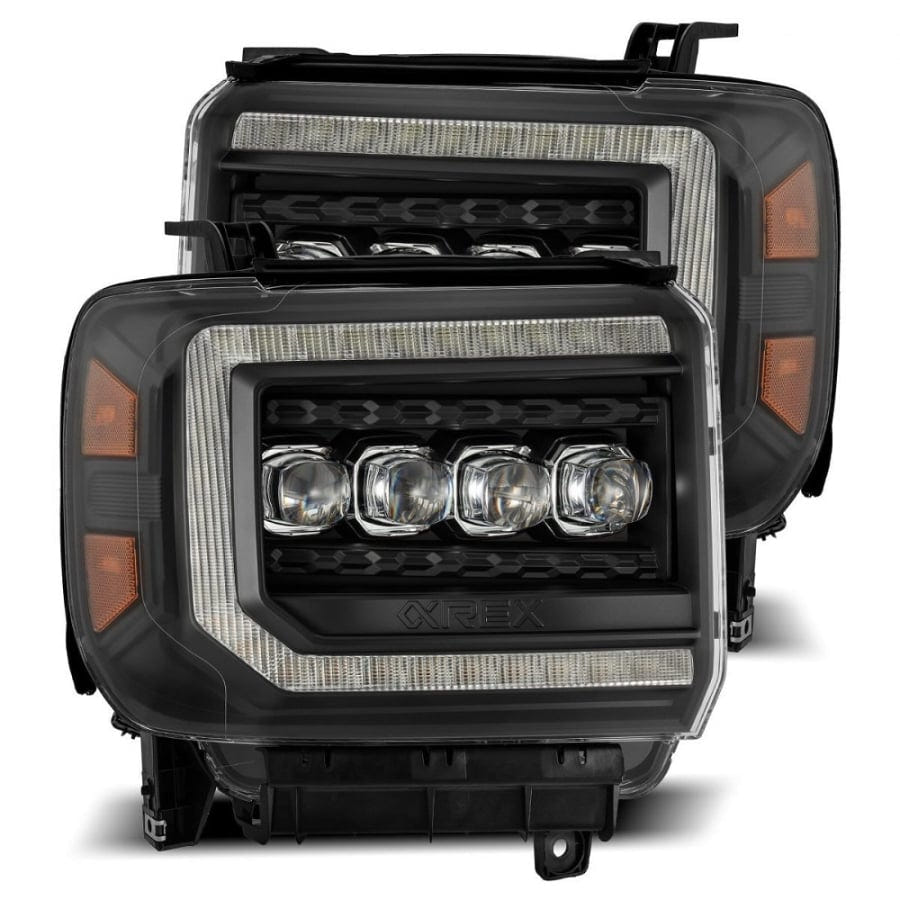 Alpharex NOVA-Series LED Projector Headlights for 15-18 GMC 2500HD and 3500