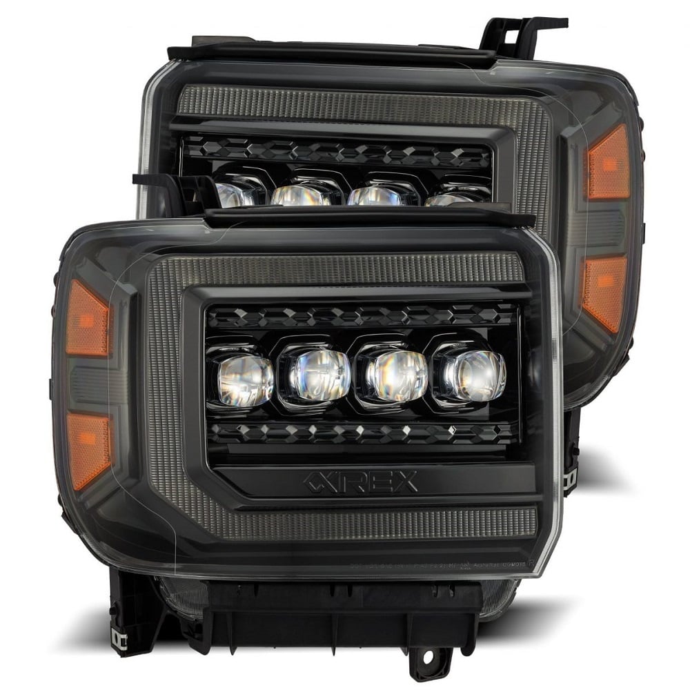 Alpharex NOVA-Series LED Projector Headlights for 15-18 GMC 2500HD and 3500