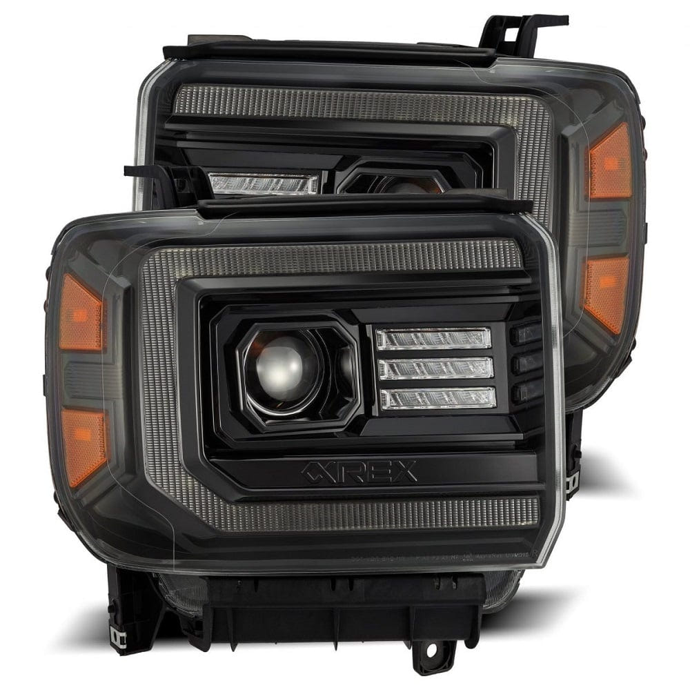 Alpharex LUXX-Series LED Projector Headlights for 15-18 GMC 2500HD and 3500