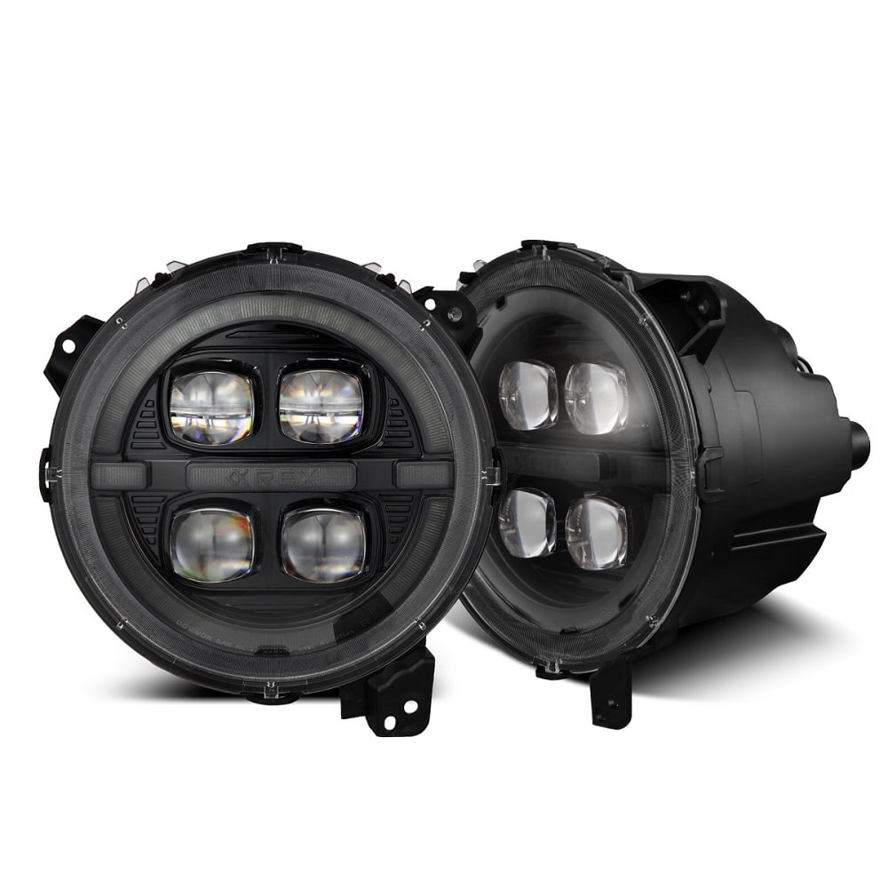 Alpharex NOVA-Series LED Projector Headlights for 18-23 Jeep Wrangler JL and Gladiator JT
