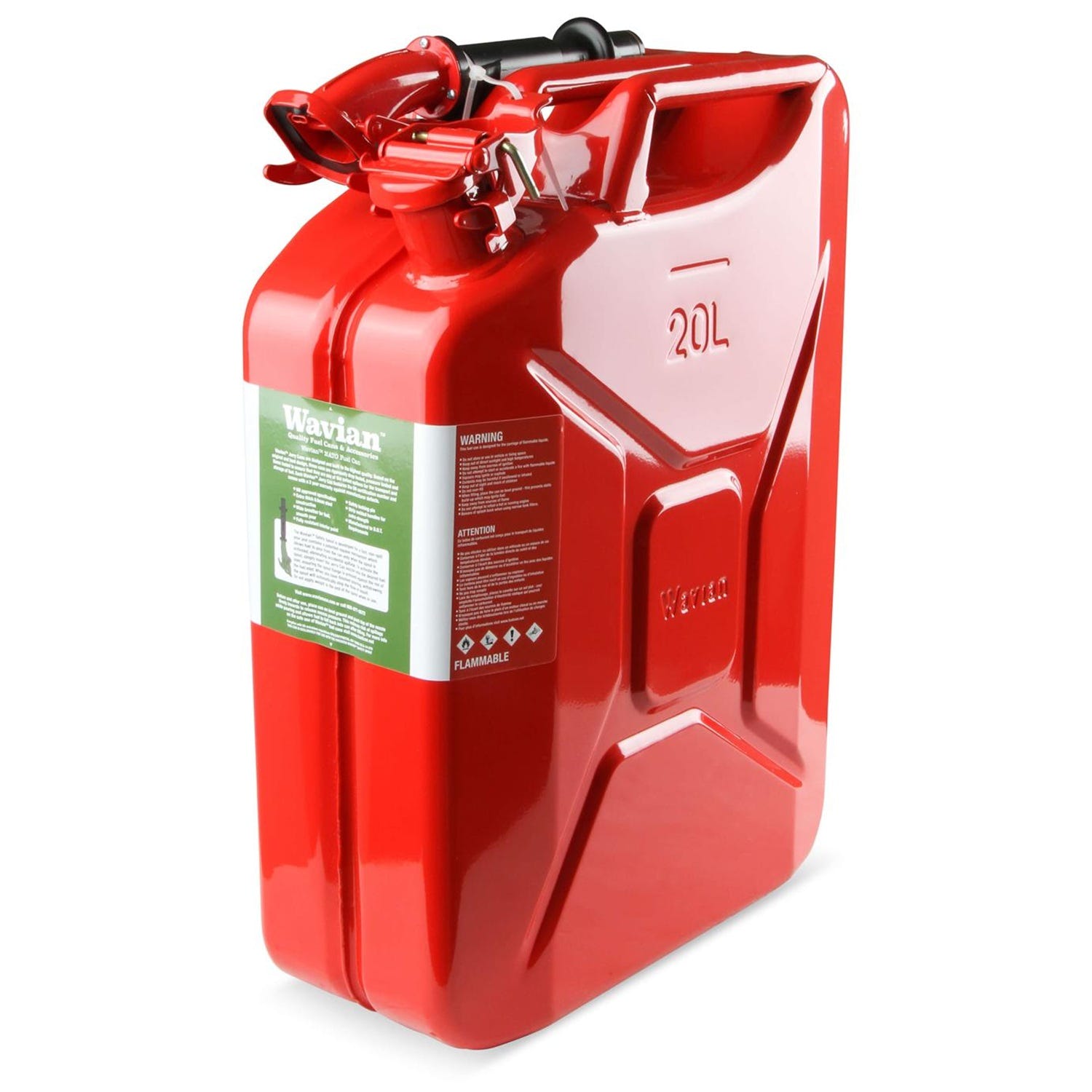 Anvil Off-Road 5.3 Gallon / 20 Liter Steel Jerry Can With Spout &amp; Locking Cap