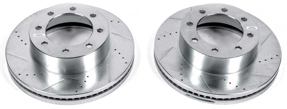PowerStop Evolution Drilled &amp; Slotted Rotors 13 22 Ford 6.7L Powerstroke