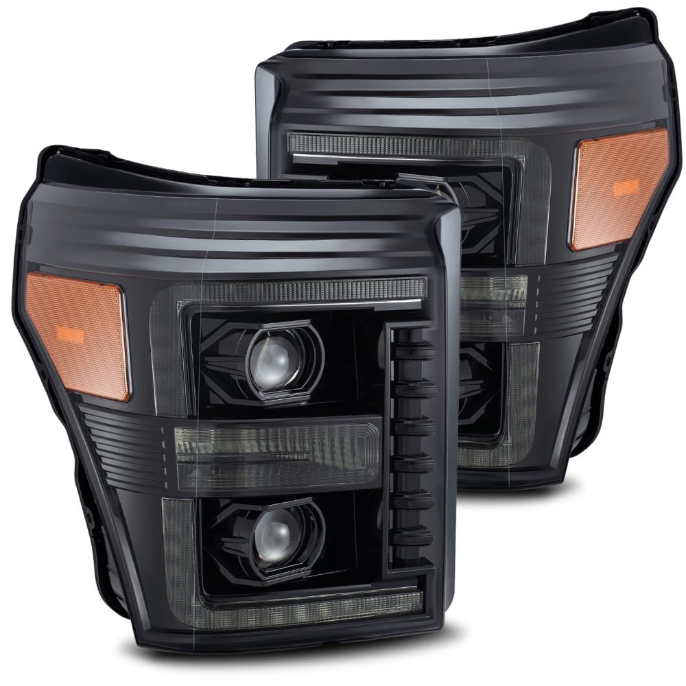 Alpharex PRO-Series Alpha-Black Projector Headlights for 11-16 Ford 6.7L Powerstroke