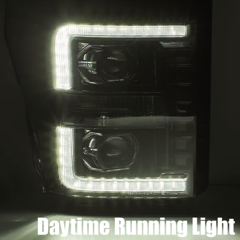 Alpharex PRO-Series Black Projector Headlights for 11-16 Ford 6.7L Powerstroke