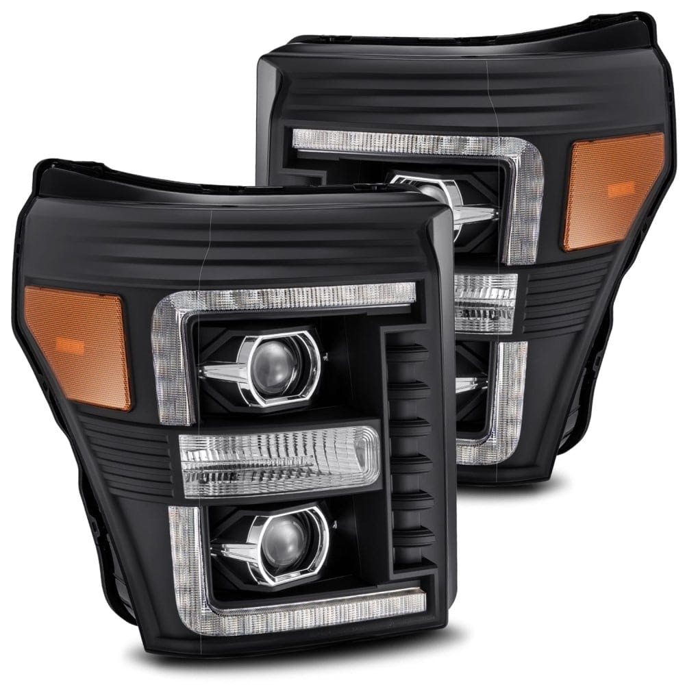 Alpharex PRO-Series Black Projector Headlights for 11-16 Ford 6.7L Powerstroke