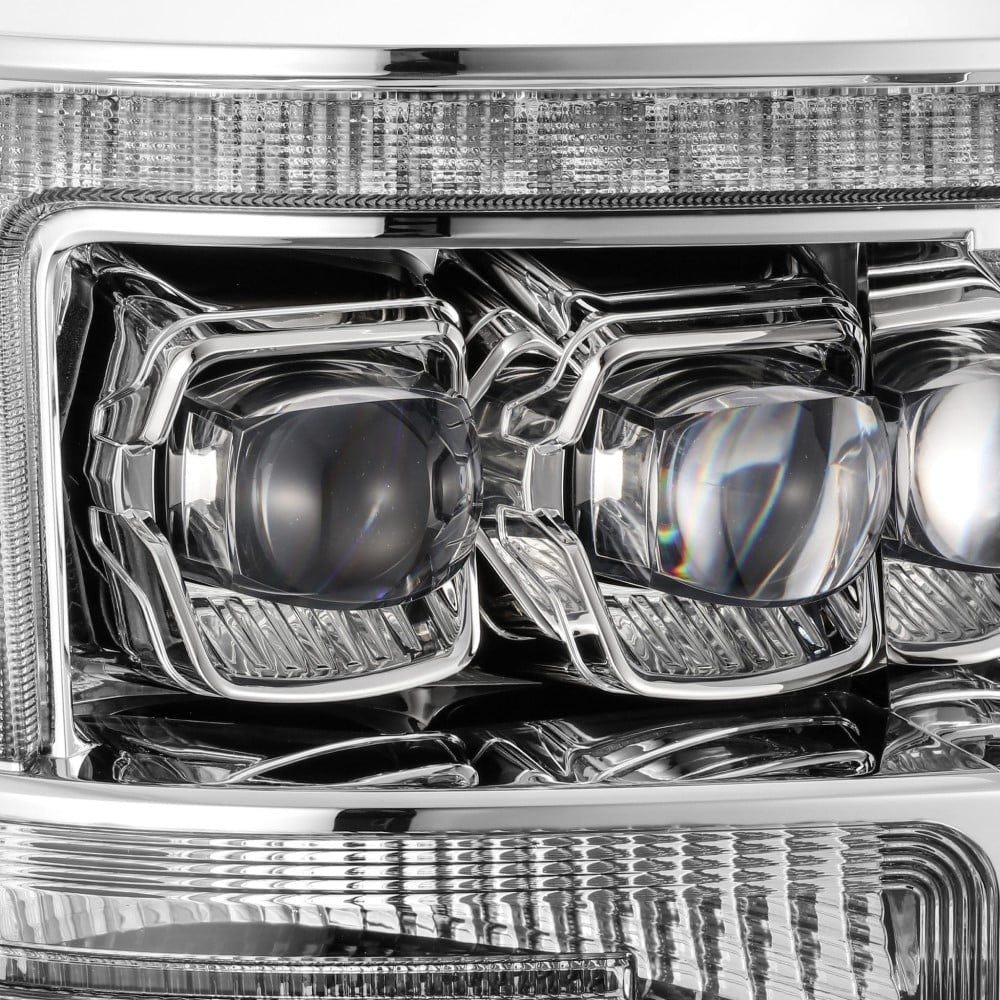 Alpharex NOVA-Series Chrome LED Projector Headlights for 11-16 Ford 6.7L Powerstroke