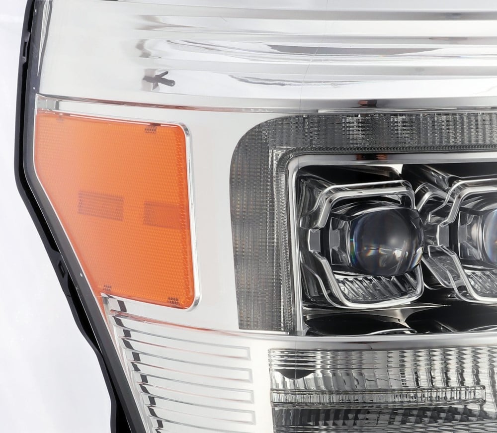Alpharex NOVA-Series Chrome LED Projector Headlights for 11-16 Ford 6.7L Powerstroke