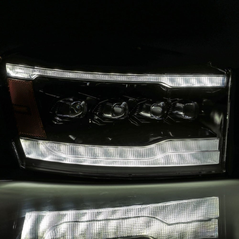 Alpharex NOVA-Series Gloss Black LED Projector Headlights 06-09
