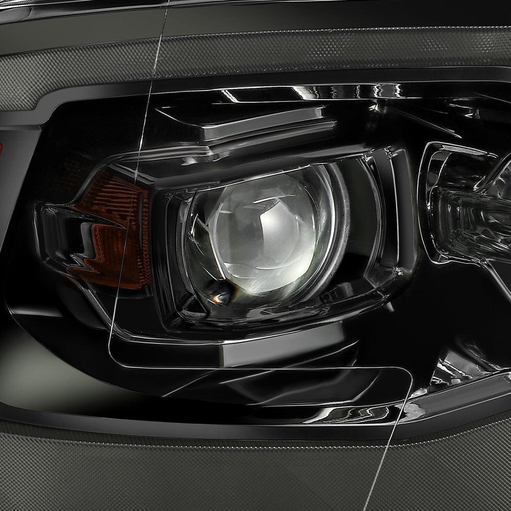 Alpharex LUXX-Series Alpha Black LED Projector Headlights for 10-18 Ram 6.7L Cummins