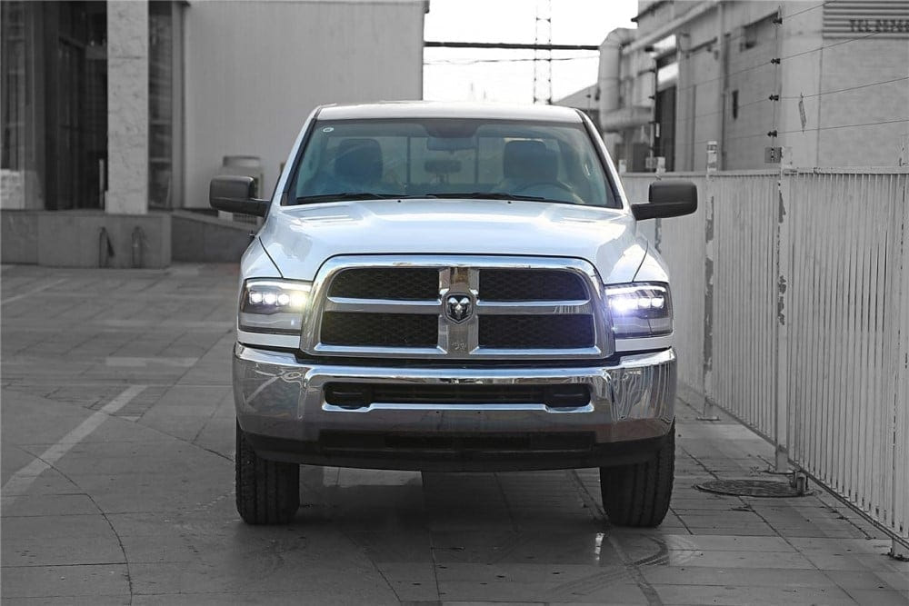 Alpharex NOVA-Series Alpha Black LED Projector Headlights for 10-18 Ram 6.7L Cummins