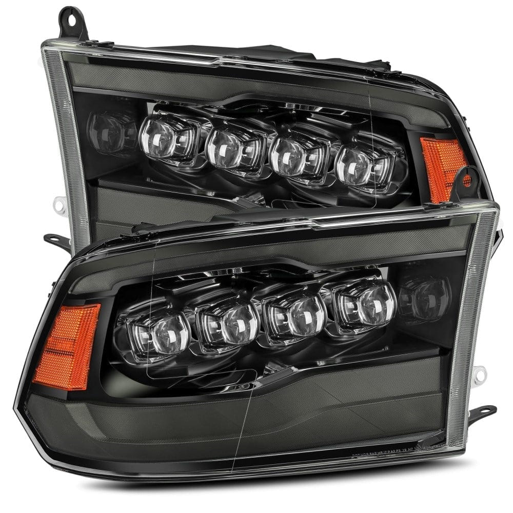 Alpharex NOVA-Series Alpha Black LED Projector Headlights for 10-18 Ram 6.7L Cummins