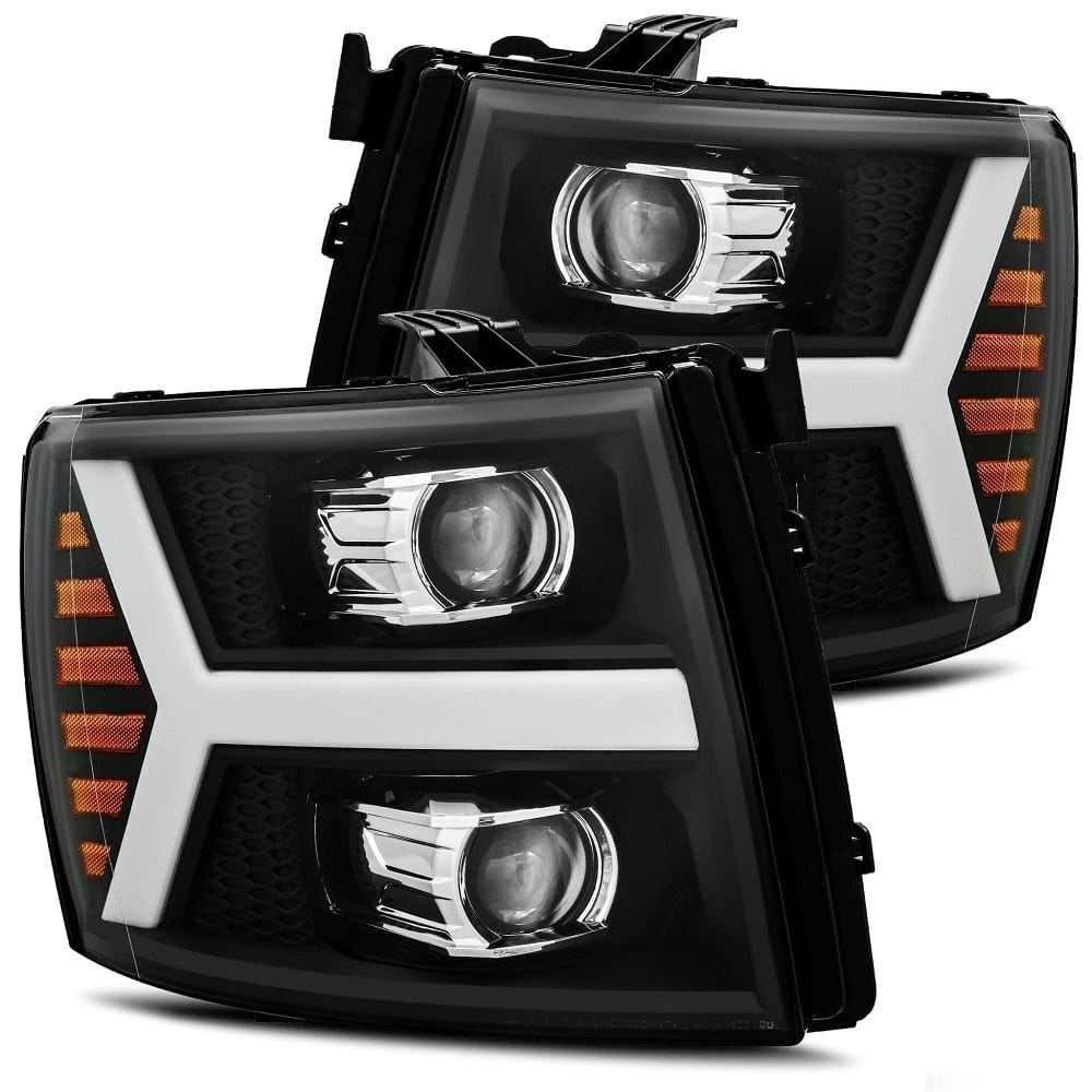 Alpharex PRO-Series Halogen Projector Headlights for 07.5-14 Chevrolet 2500HD and 3500