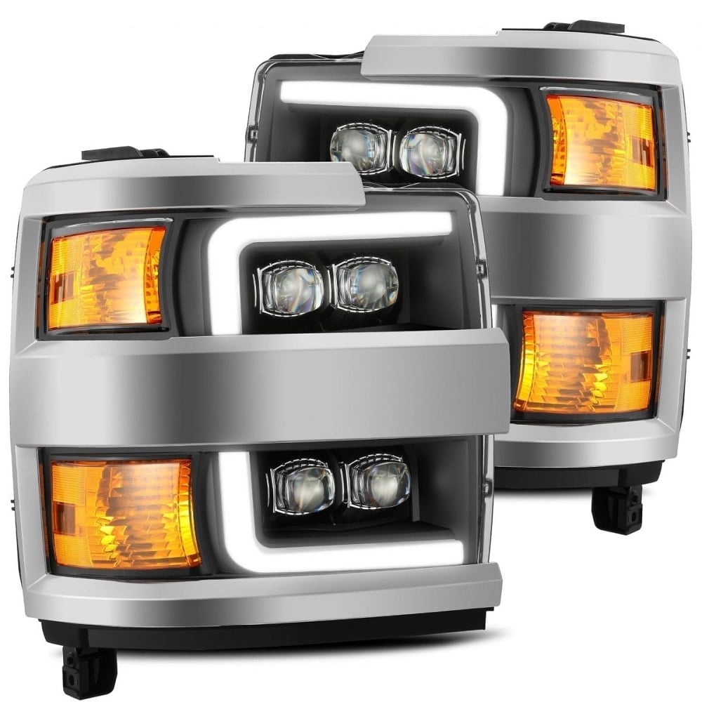 Alpharex MK II NOVA-Series LED Projector Headlights for 15-19 Chevrolet 2500HD and 3500