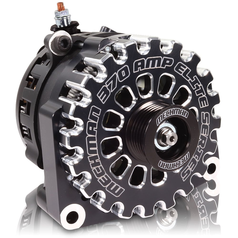 Mechman Large Case Billet 370 Amp High Output Alternator for 01-07 GM 6.6L Duramax
