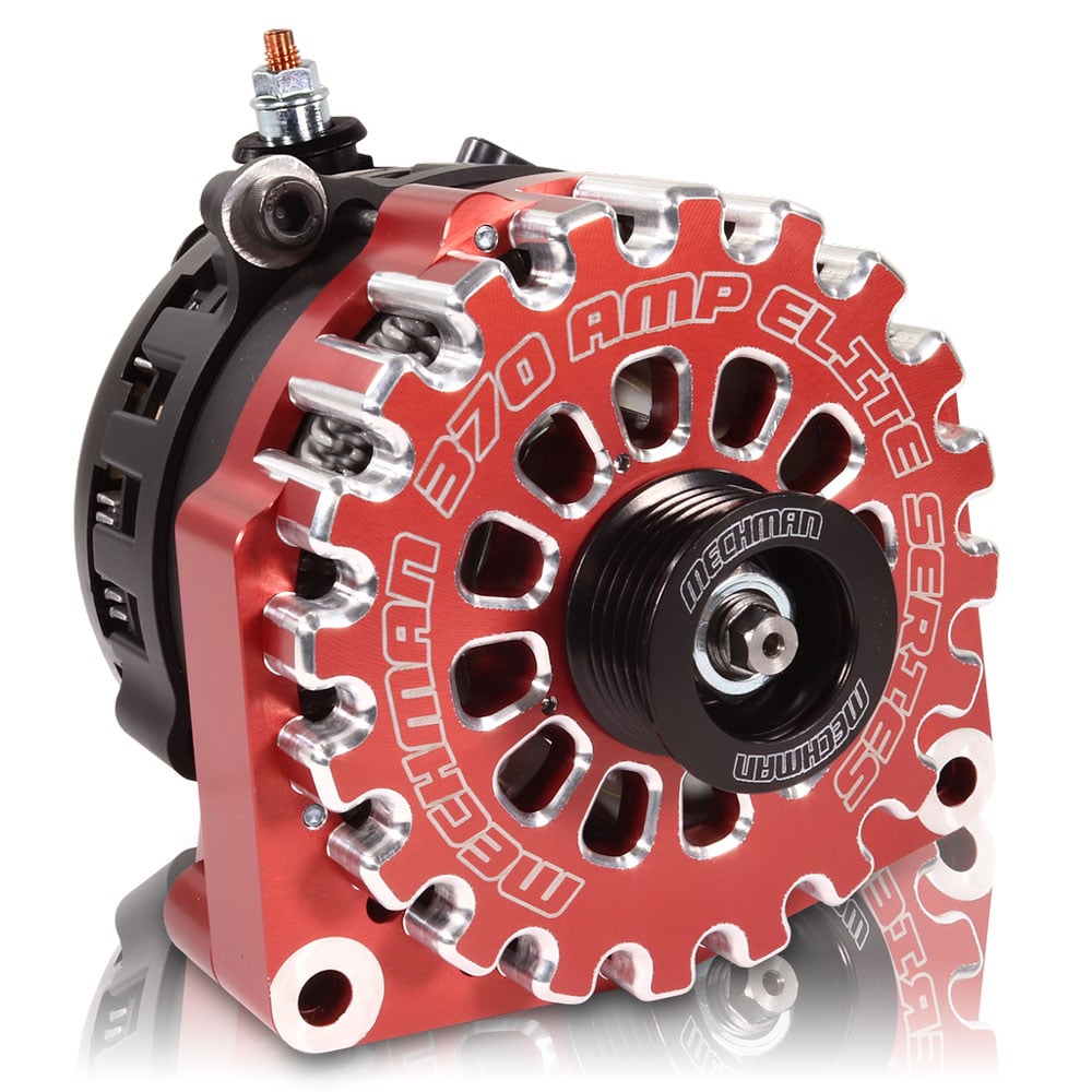 Mechman Large Case Billet 370 Amp High Output Alternator for 01-07 GM 6.6L Duramax