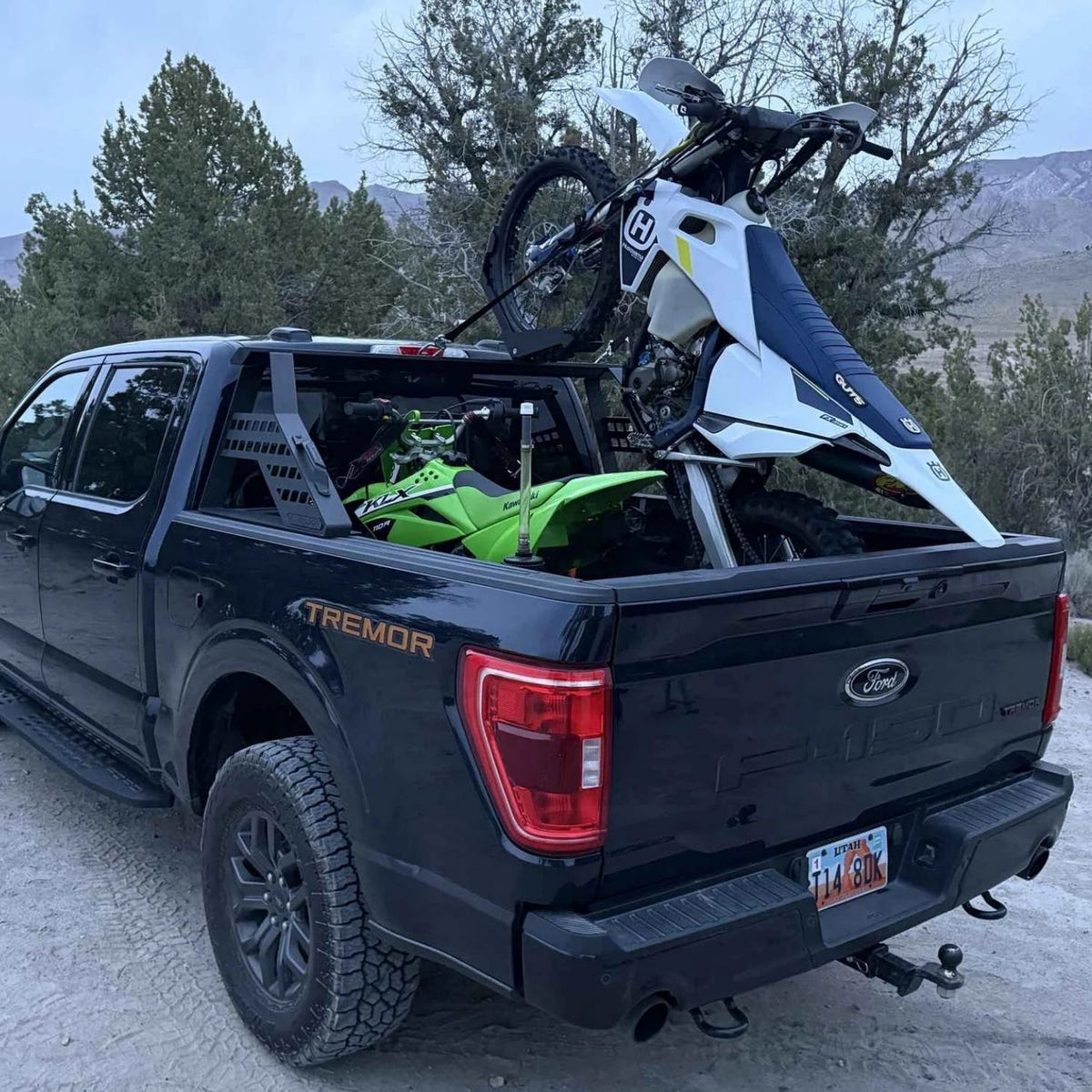 Big Days Chase Rack with single motorcycle mount installed