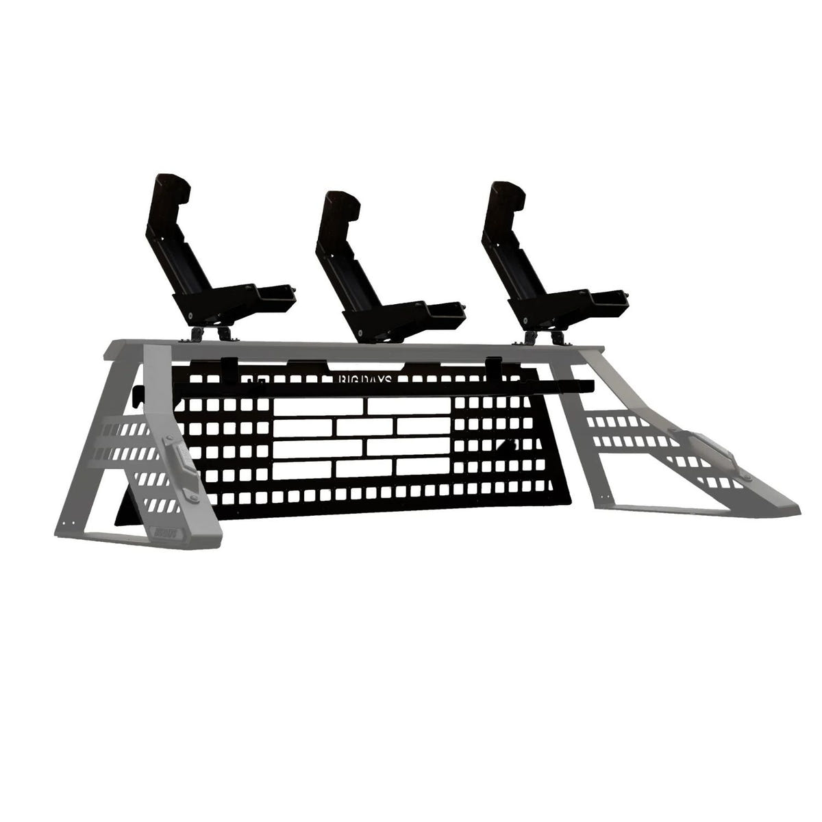 Big Days Chase Rack System Elite Build 3 Motorcycle truck bed rack carrying three dirt bikes