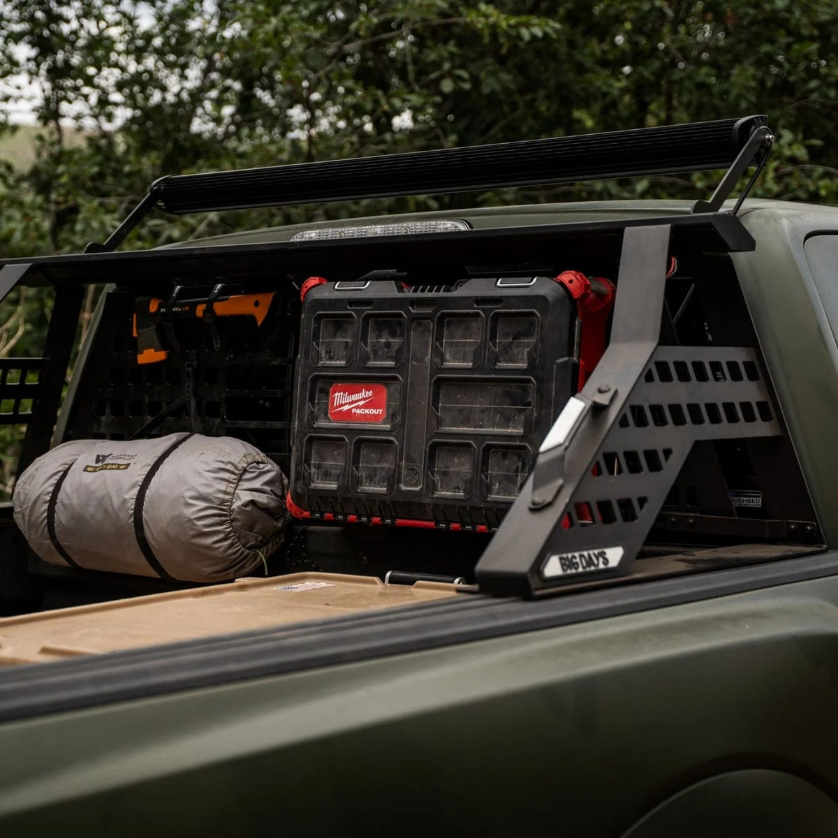 Big Days Pro Build Off-Road truck rack for overlanding, camping, and off-road gear storage