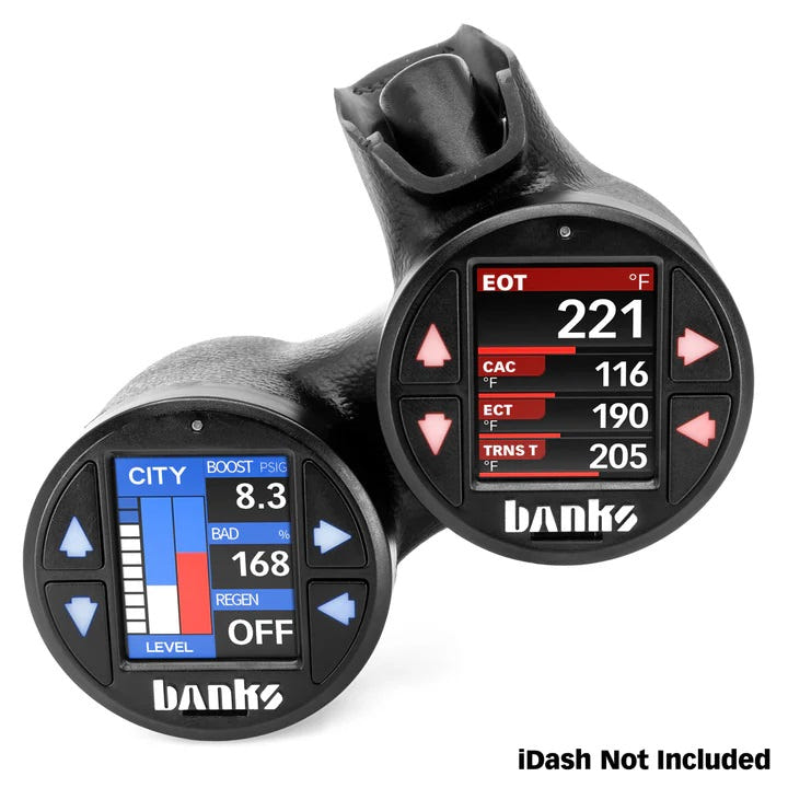 Banks iDash Stealth Pod Mount Single or Dual for 11-16 Ford 6.7L Powerstroke