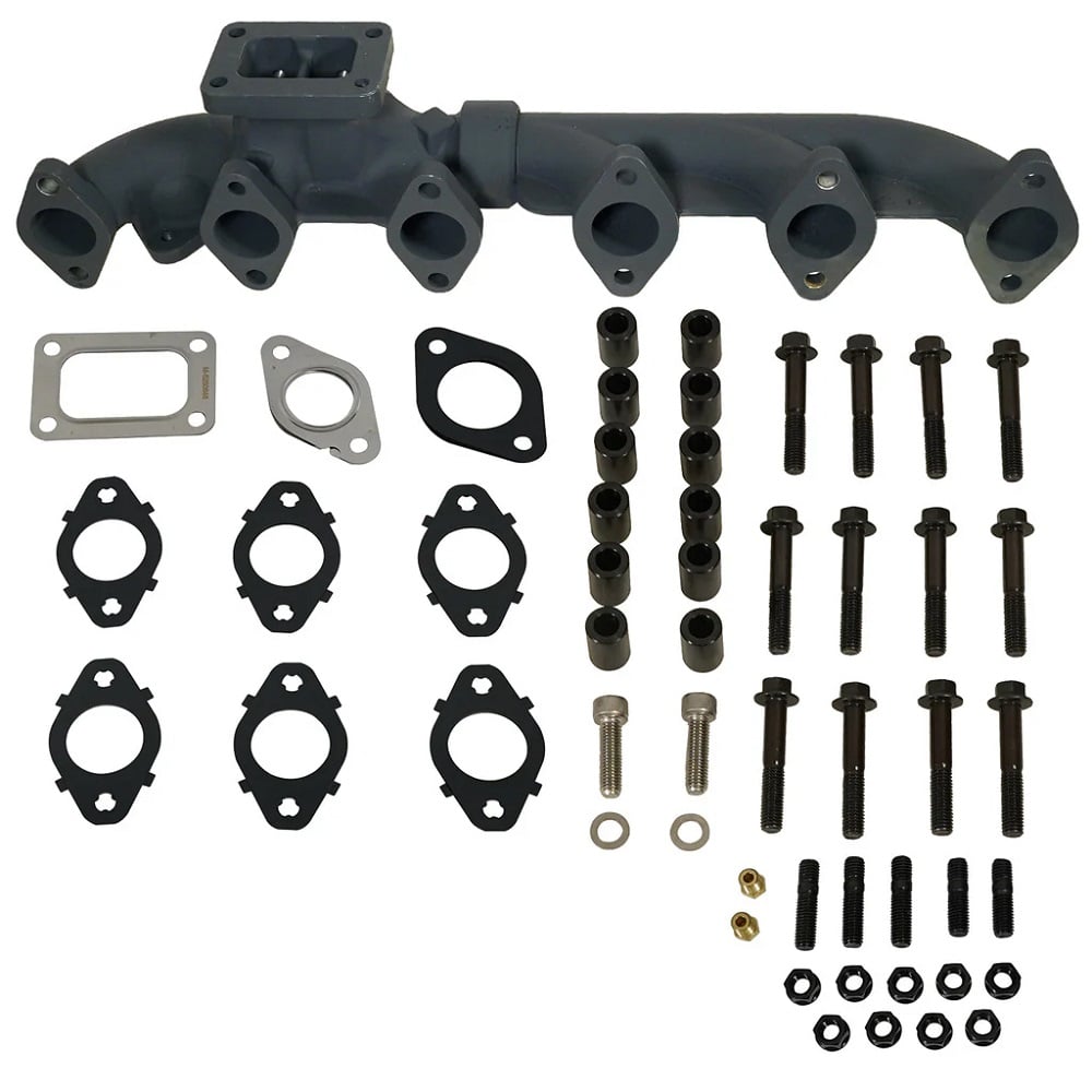 BD 2-Piece 6.7L Exhaust Manifold Stock Turbo Flange for 07.5-12 Ram 6.7L Cummins Cab &amp; Chassis