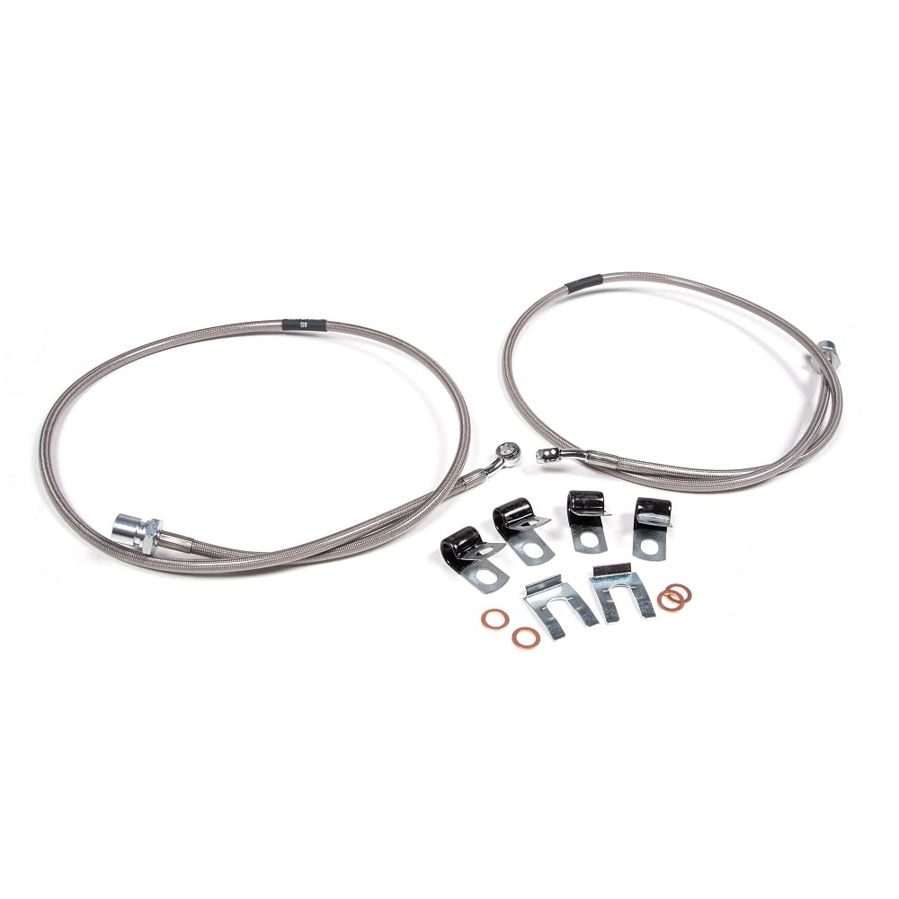 BDS Suspension Front Stainless Braided Brake Line Set for 14-23 Ram 2500 and for 13-23 Ram 3500