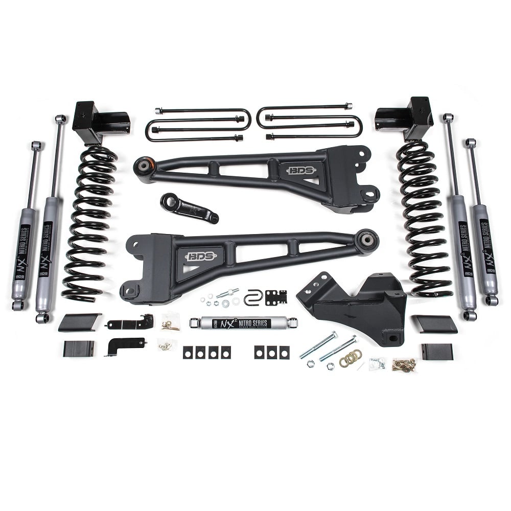 BDS Suspension 4" Lift Kit w/ Radius Arm 17 19 Ford 6.7L Powerstroke 4WD