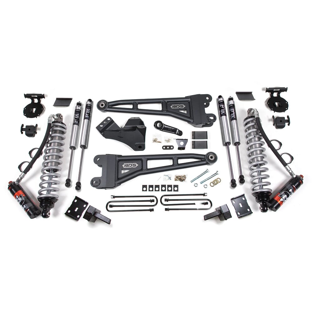 BDS Suspension 4" Radius Arm Coilover Suspension System for 11-16 Ford 6.7L Powerstroke F250 and F350
