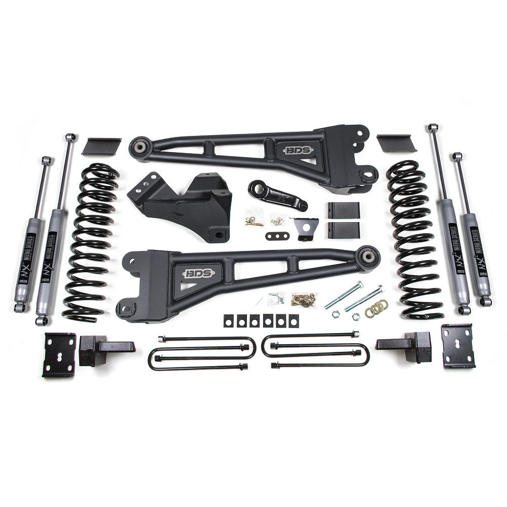 BDS Suspension 4" Radius Arm Lift Kit for 11-16 Ford 6.7L Powerstroke F250 and F350
