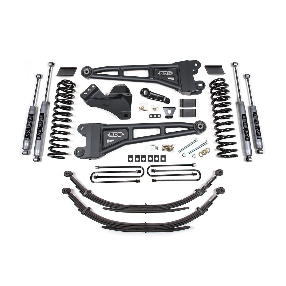 BDS Suspension 4" Radius Arm Lift Kit for 11-16 Ford 6.7L Powerstroke F250 and F350