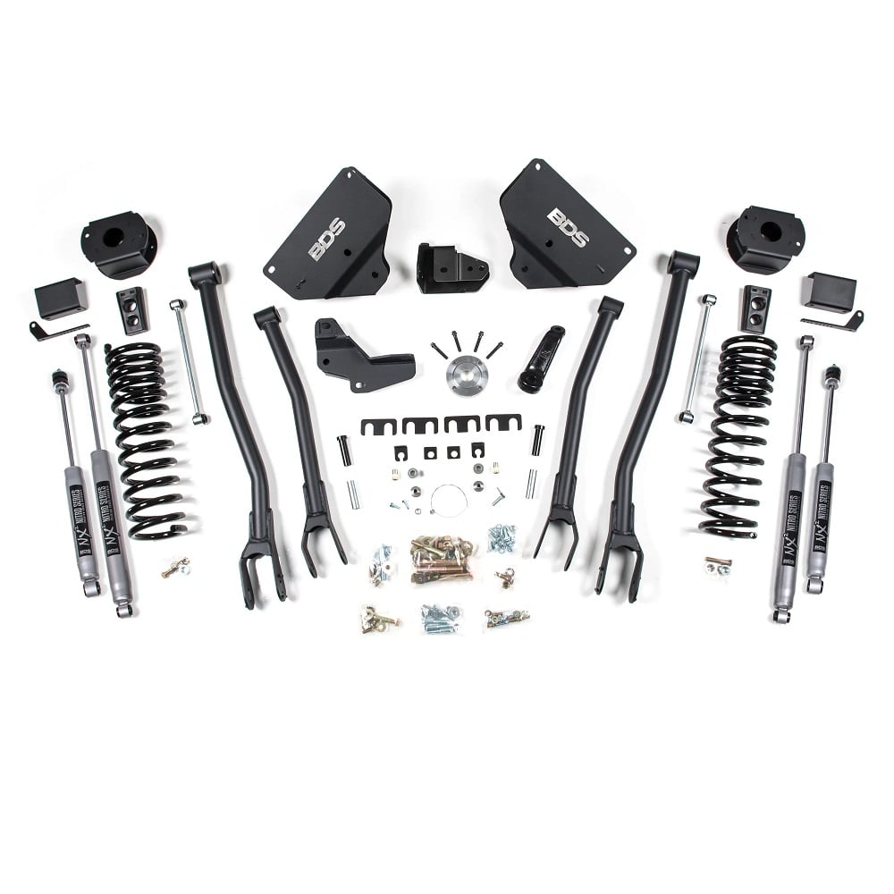 BDS Suspension 4" 4-Link Lift System for 14-18 Ram 2500 6.7L Cummins 4wd w and Rear Air Ride