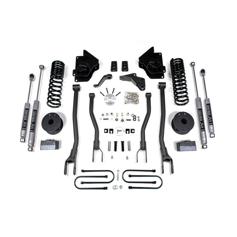 BDS Suspension 4" 4-Link Lift Kit for 13-18 Ram 3500 w and Factory Air
