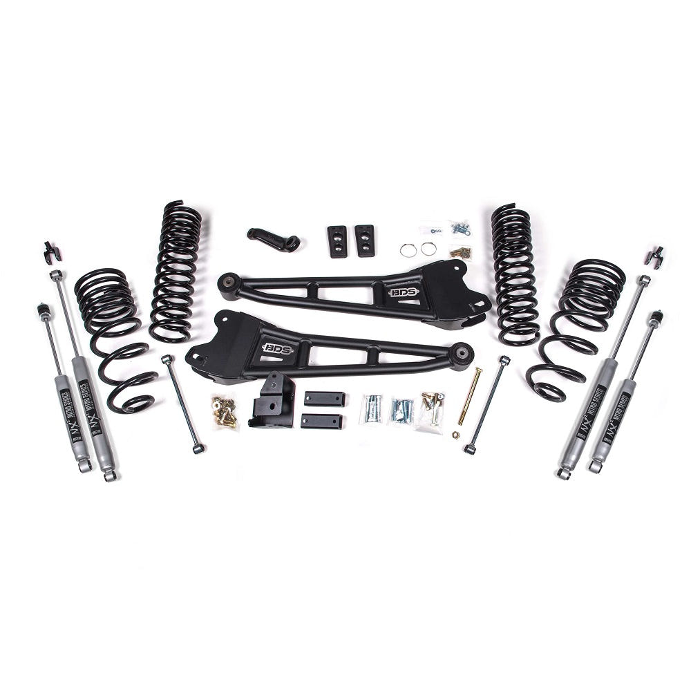 BDS Suspension 4" Radius Arm Lift Kit for 14-18 Ram 6.7L Cummins 2500