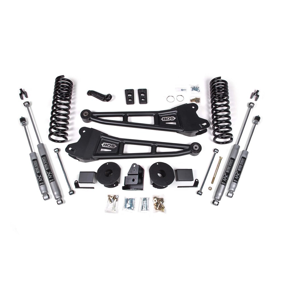 BDS Suspension 4" Radius Arm Lift Kit for 14-18 Ram 6.7L Cummins 2500 w and Factory Air Ride