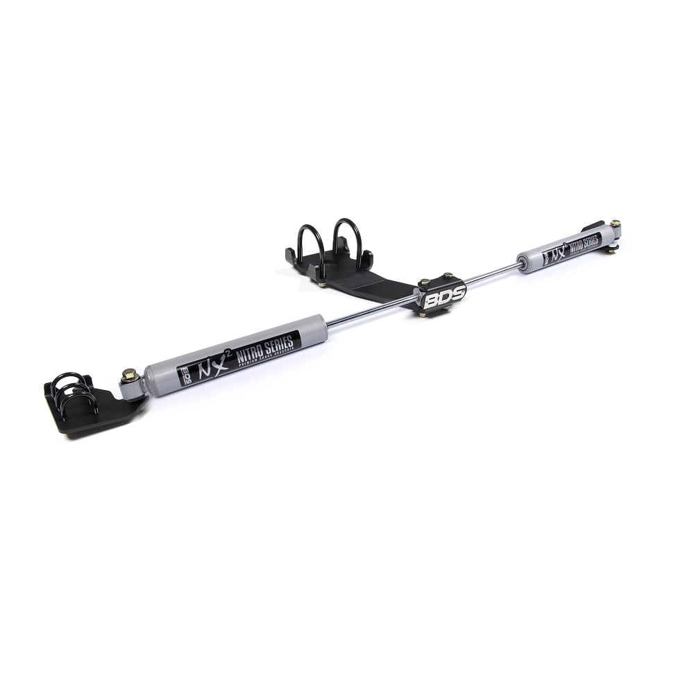 BDS Suspension Dual Steering Stabilizer Kit NX2 Shocks T-Style Steering for 03-13 Ram 2500 and for 03-12 3500