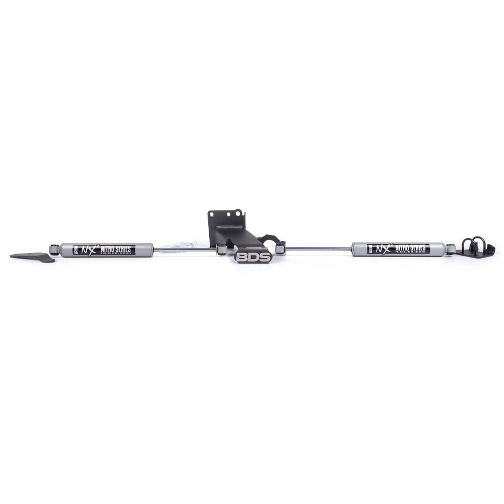 BDS Suspension Dual Steering Stabilizer Kit w and NX2 Shocks for 14-18 Ram 2500 for 13-18 3500 4WD